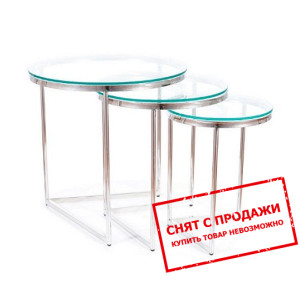 Стол журнальный Signal Trinity Прозрачный/хром...